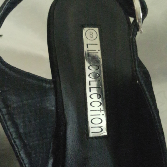 LiLi Collection, Black Suede with Silver Strips 8 - Picture 3 of 5